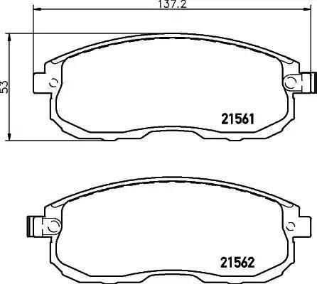 HELLA PAGID 8DB 355 027-091 - Тормозные колодки, дисковые, комплект www.autospares.lv