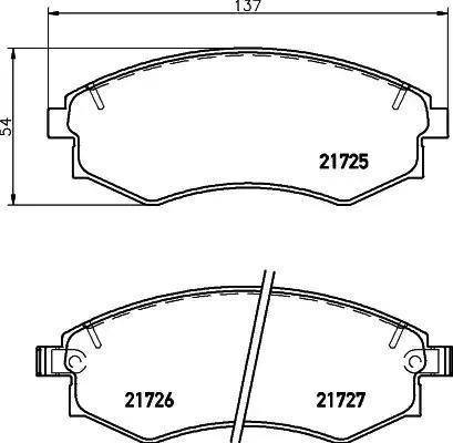 HELLA PAGID 8DB 355 027-271 - Bremžu uzliku kompl., Disku bremzes www.autospares.lv