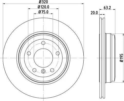 HELLA PAGID 8DD 355 109-931 - Bremžu diski www.autospares.lv