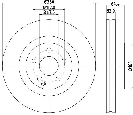 HELLA PAGID 8DD 355 109-432 - Bremžu diski www.autospares.lv