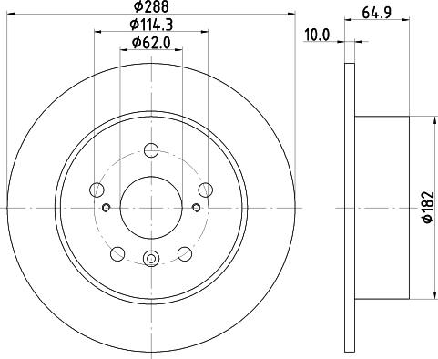 HELLA PAGID 8DD 355 134-111 - Bremžu diski www.autospares.lv