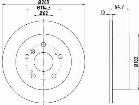 HELLA PAGID 8DD 355 105-091 - Bremžu diski www.autospares.lv