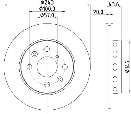 HELLA PAGID 8DD 355 105-011 - Bremžu diski www.autospares.lv