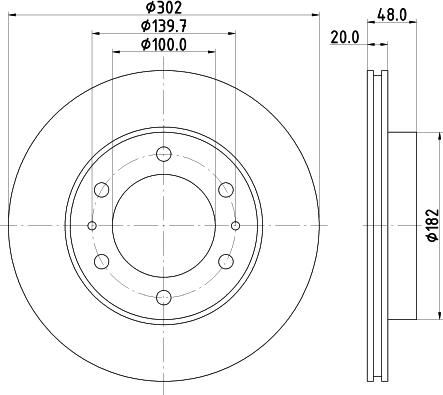 HELLA PAGID 8DD 355 105-191 - Bremžu diski www.autospares.lv