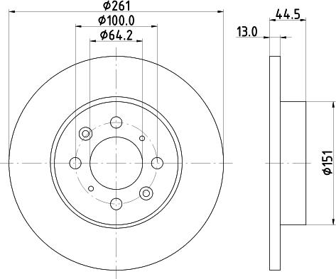 HELLA PAGID 8DD 355 105-861 - Bremžu diski www.autospares.lv