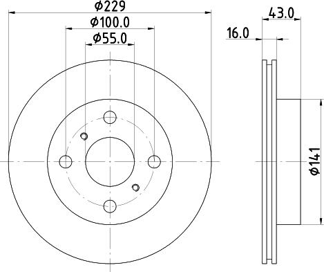 HELLA PAGID 8DD 355 106-631 - Bremžu diski www.autospares.lv