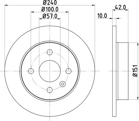 HELLA PAGID 8DD 355 106-091 - Bremžu diski www.autospares.lv