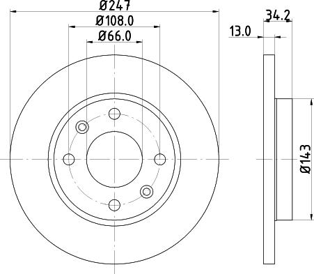 HELLA PAGID 8DD 355 124-081 - Bremžu diski www.autospares.lv