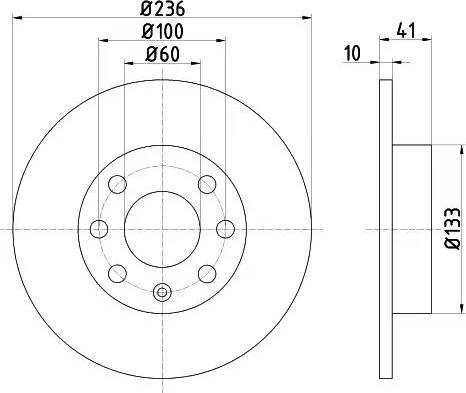 HELLA PAGID 8DD 355 100-411 - Bremžu diski www.autospares.lv