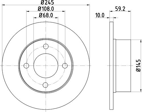 HELLA PAGID 8DD 355 122-352 - Bremžu diski www.autospares.lv