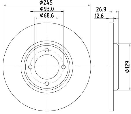 HELLA PAGID 8DD 355 100-021 - Bremžu diski www.autospares.lv