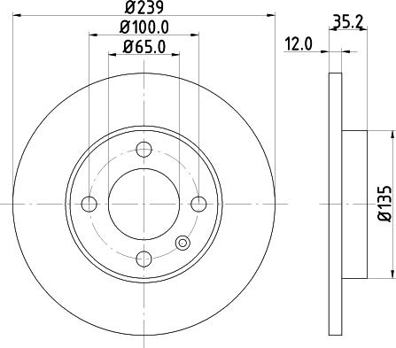 HELLA PAGID 8DD 355 123-831 - Bremžu diski www.autospares.lv