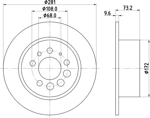 HELLA PAGID 8DD 355 100-891 - Brake Disc www.autospares.lv