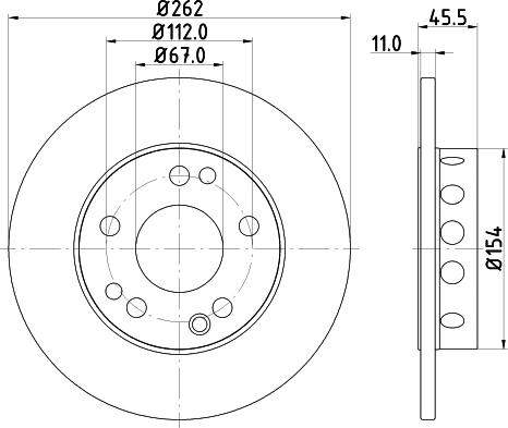 HELLA PAGID 8DD 355 125-671 - Bremžu diski autospares.lv