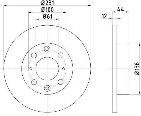 HELLA PAGID 8DD 355 101-931 - Bremžu diski www.autospares.lv