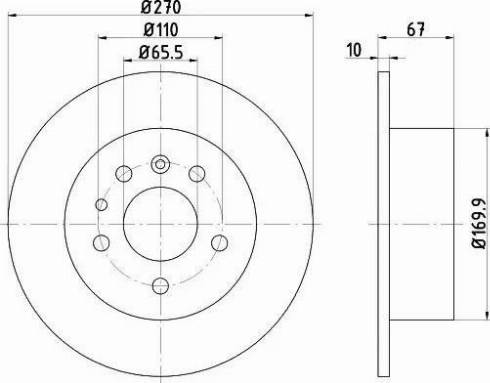 HELLA PAGID 8DD 355 101-431 - Bremžu diski www.autospares.lv