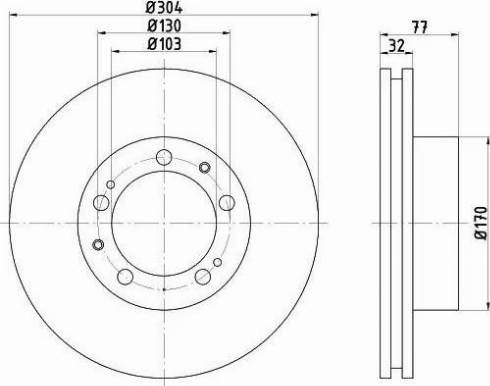 HELLA PAGID 8DD 355 101-551 - Bremžu diski www.autospares.lv