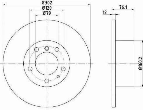 HELLA PAGID 8DD 355 101-691 - Bremžu diski www.autospares.lv