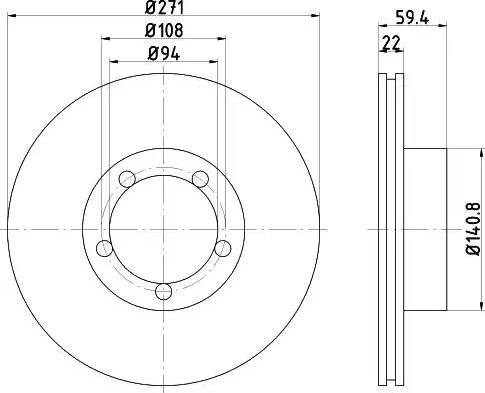 HELLA PAGID 8DD355101021 - Bremžu diski www.autospares.lv