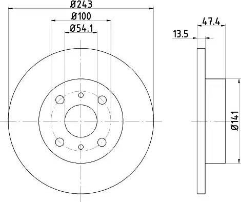 HELLA PAGID 8DD 355 101-301 - Bremžu diski www.autospares.lv