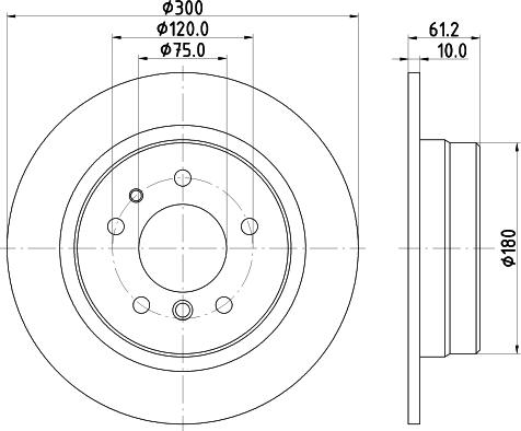 HELLA PAGID 8DD 355 101-732 - Bremžu diski www.autospares.lv