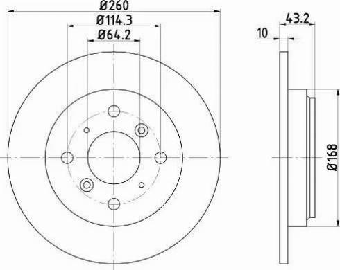 HELLA PAGID 8DD 355 108-691 - Bremžu diski www.autospares.lv