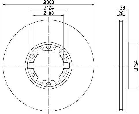 HELLA PAGID 8DD 355 108-021 - Bremžu diski autospares.lv