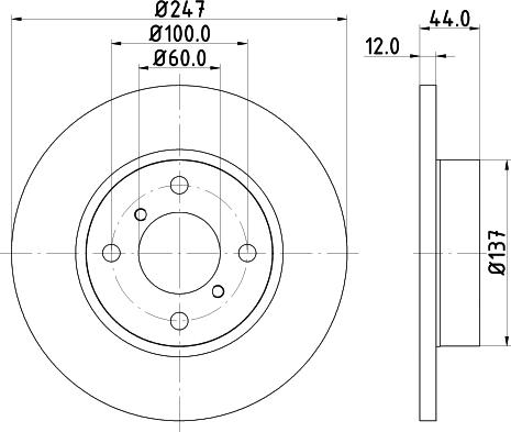 HELLA PAGID 8DD 355 108-211 - Bremžu diski www.autospares.lv