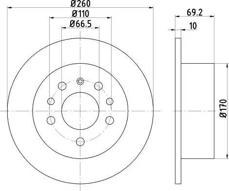 HELLA PAGID 8DD 355 103-901 - Bremžu diski www.autospares.lv