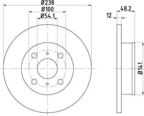 HELLA PAGID 8DD 355 103-551 - Bremžu diski autospares.lv