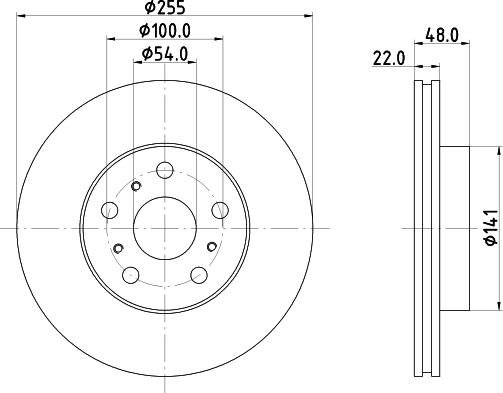 HELLA PAGID 8DD 355 103-581 - Bremžu diski www.autospares.lv