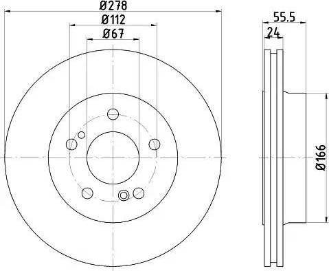 HELLA PAGID 8DD355103041 - Bremžu diski www.autospares.lv