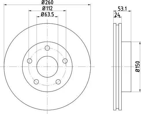 HELLA PAGID 8DD 355 103-801 - Bremžu diski www.autospares.lv