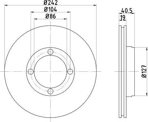 HELLA PAGID 8DD 355 103-271 - Bremžu diski autospares.lv