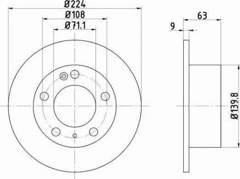 HELLA PAGID 8DD 355 102-461 - Bremžu diski autospares.lv