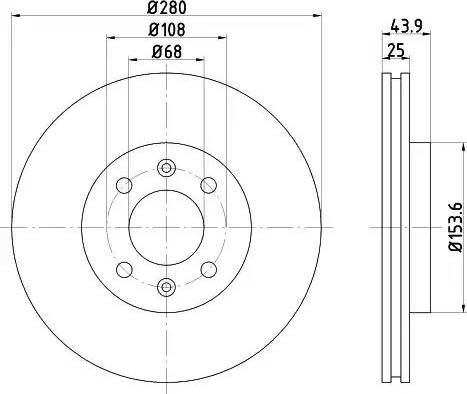 HELLA PAGID 8DD 355 102-411 - Bremžu diski www.autospares.lv