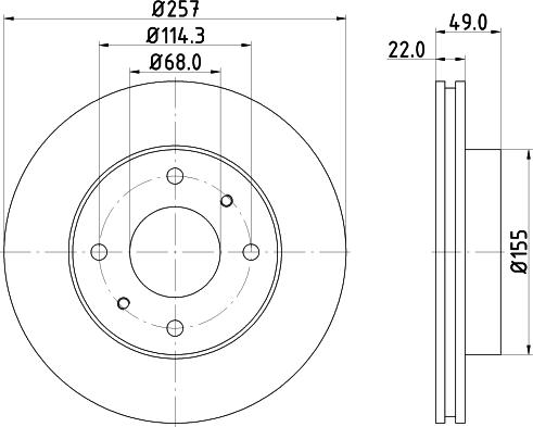 HELLA PAGID 8DD 355 102-651 - Bremžu diski www.autospares.lv