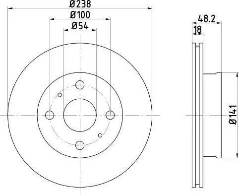 HELLA PAGID 8DD 355 102-611 - Bremžu diski www.autospares.lv