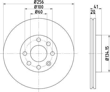 HELLA PAGID 8DD 355 102-681 - Bremžu diski autospares.lv