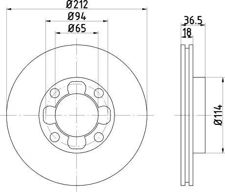 HELLA PAGID 8DD 355 102-111 - Bremžu diski www.autospares.lv