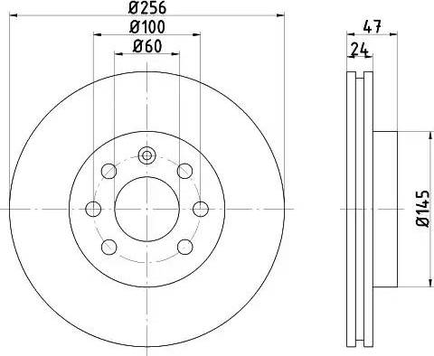 HELLA PAGID 8DD 355 107-151 - Bremžu diski www.autospares.lv