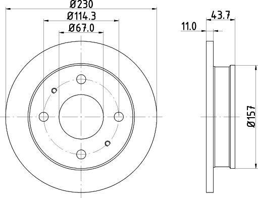 HELLA PAGID 8DD 355 107-171 - Bremžu diski www.autospares.lv