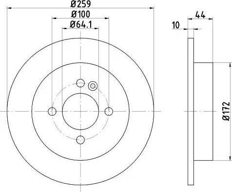 HELLA PAGID 8DD 355 107-811 - Bremžu diski www.autospares.lv