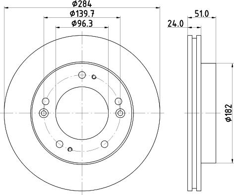 HELLA PAGID 8DD 355 107-381 - Bremžu diski www.autospares.lv