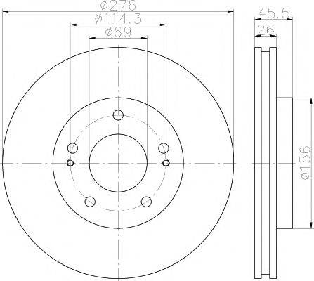 HELLA PAGID 8DD 355 119-961 - Bremžu diski www.autospares.lv