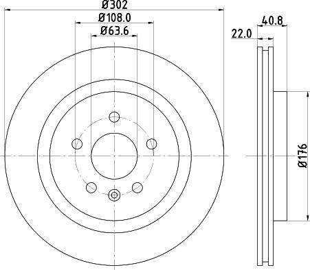 HELLA PAGID 8DD 355 119-142 - Bremžu diski www.autospares.lv