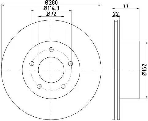 HELLA PAGID 8DD 355 115-901 - Bremžu diski www.autospares.lv