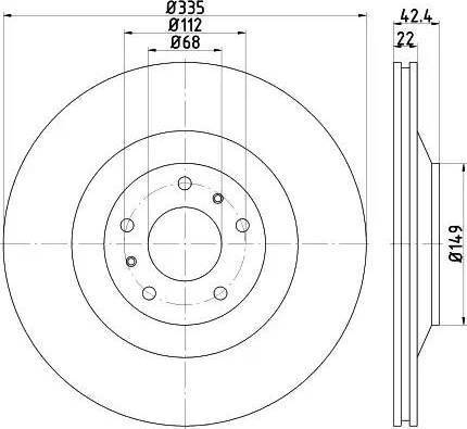 HELLA PAGID 8DD 355 115-461 - Bremžu diski www.autospares.lv