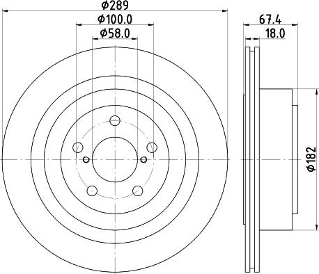 HELLA PAGID 8DD 355 115-121 - Bremžu diski www.autospares.lv