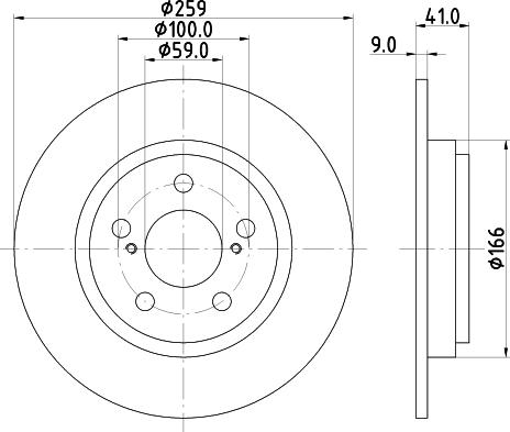 HELLA PAGID 8DD 355 116-401 - Bremžu diski www.autospares.lv